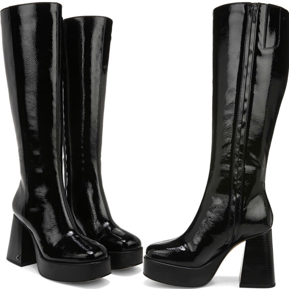 Circus by Sam Edelman Platform patent black boots are perfect for fall! - Picture 1 of 5